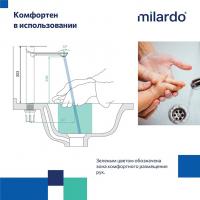 Смеситель для раковины 35к Milardo MAZBL01M01 "Maze" высокий, нерж. сталь,  п/гайку, ЧЕРНЫЙ матовый