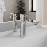 Смеситель для раковины 35к Milardo MAZBN00M01 "Maze" нерж. сталь, литой, п/гайку,  САТИН