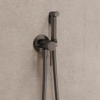 Смеситель с гигиенической лейкой  25к IDDIS 005GMR0i08 встраиваемый, ГРАФИТ матовый