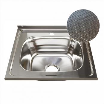 Мойка 50х50 (0,6) вып 3 1/2 MIXLINE 16см с сифоном ДЕКОР