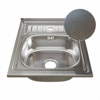Мойка 50х60 (0,6) вып 3 1/2 MIXLINE 16см  с сифоном ДЕКОР