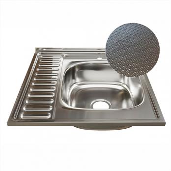 Мойка 60х60 (0,6) прав вып 3 1/2 MIXLINE 16см с сифоном ДЕКОР