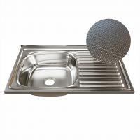 Мойка 80х50 (0,6) лев вып 3 1/2 MIXLINE 16см с сифоном ДЕКОР