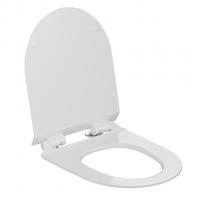 Сиденье для унитаза-моноблока WAVE KORAL дюропласт, микролифт, БЕЛЫЙ глянец