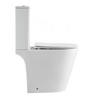 Унитаз-компакт безободковый WAVE NORD Tornado3.0,гор,ниж,2-кн.арм,сид.полипр,м/л,быстр,БЕЛЫЙглянец
