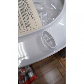 Унитаз-компакт "Стандарт ЭКОНОМ " белый (косой, нижн., сид. полип. упрощенное, арм.) (Rosa)