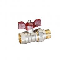 Кран шаровой со сгоном 1/2'' бабочка TEMPER