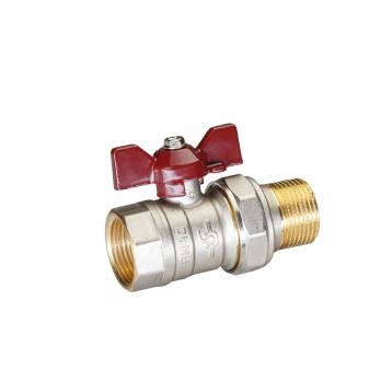 Кран шаровой со сгоном 3/4'' бабочка TEMPER