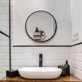 Зеркало MIXLINE "Ренуар" D400 без подсветки, черное обрамление