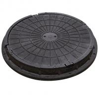 Люк канализ. полимерный 60 кН круглый черный (780х100 мм)