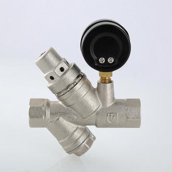 Клапан подпиточный с фильтром механической очистки и манометром  1/2" VALTEC VT.515.N.04