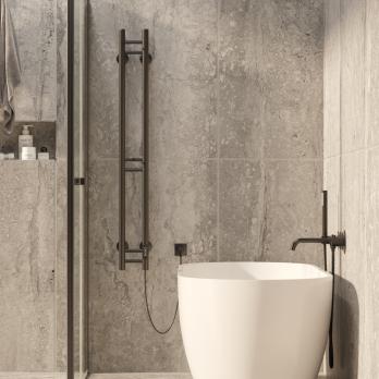 Полотенцесушитель MIXLINE MOON BLACK 120/10 (таймер,284 Вт) электрический ЧЕРНЫЙ