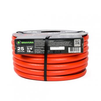Шланг полив. арм. непрозр. 5-слойный 19мм бухта 25м (вес 6,6 кг) ПВХ "Bravura 5" 3/4"