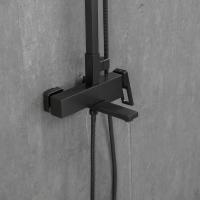 Душевая система 35к G2417-9 GAPPO лейка "Тропический душ" ОРУЖЕЙНАЯ СТАЛЬ