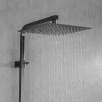 Душевая система 35к G2417-9 GAPPO лейка "Тропический душ" ОРУЖЕЙНАЯ СТАЛЬ