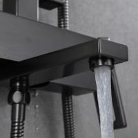 Душевая система 35к G2417-9 GAPPO лейка "Тропический душ" ОРУЖЕЙНАЯ СТАЛЬ