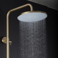 Душевая система 35к G2499-33 GAPPO нерж. сталь, лейка "Тропический душ", ЗОЛОТО сатин