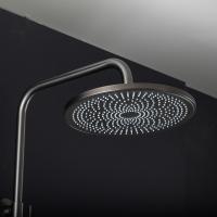 Душевая система 35к G2499-39 GAPPO нерж. сталь,  лейка "Тропический душ" ОРУЖЕЙНАЯ СТАЛЬ