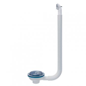 Перелив д/мойки 3 1/2 VP3005 ИНКОПЛАСТ круглый + прямоуг. гибкий