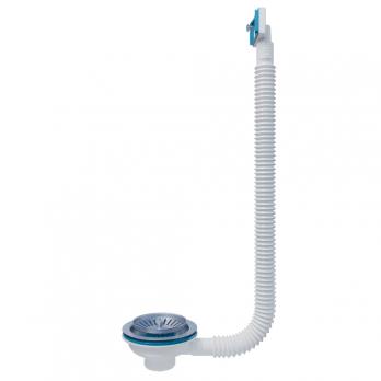 Перелив д/мойки 3 1/2 VP3005 ИНКОПЛАСТ круглый + прямоуг. гибкий