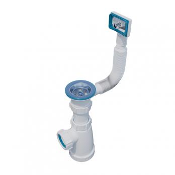 Сифон 1 1/2*40 с гибким прямоуг. переливом BS2200 ИНКОПЛАСТ