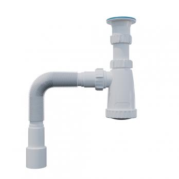 Сифон 1 1/2*40 с гофрой 40*40*50 (800мм) BG1080 ИНКОПЛАСТ (винт М6*60)