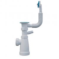 Сифон 1 1/2*40 с носиком и гибким прямоуг. переливом BS2200W ИНКОПЛАСТ