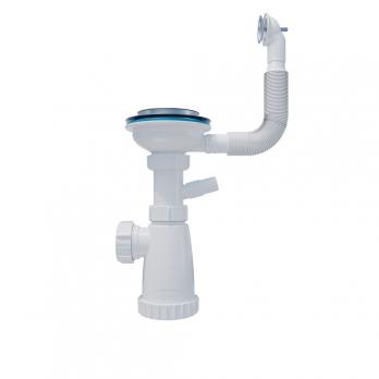 Сифон 3 1/2*40 с носиком и круглым переливом BKS3000W ИНКОПЛАСТ