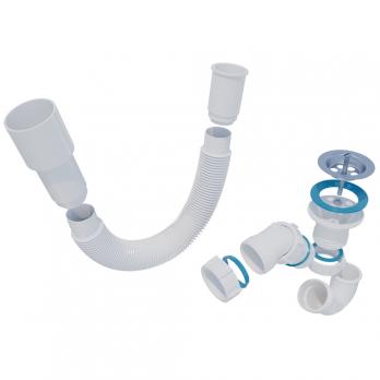 Сифон для душ. поддона 40*40 с гофрой 40*40*50 (800мм) BT8080 ИНКОПЛАСТ