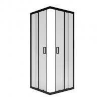 Душ.ограждение City Trend Black 800*800*1850 квадрат (стекло 4мм прозр, черн. ал. проф, без поддона)