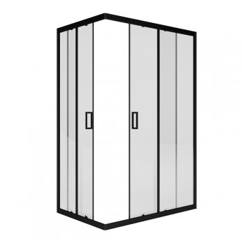 Душ.ограждение City Trend PRO Black 1200*800*1850 прямоуг (стекло 4мм прозр, черн.ал.проф,без подд)