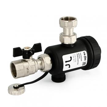 Фильтр самоочищающийся магнитный  3/4'' вн/вн дешламатор для котла , корпус черн. пластик Uni-Fitt