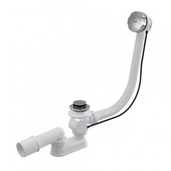 Обвязка для ванны 80 см полуавтомат пласт.хром пробка 45мм мет. пов. хром A55K-80-VE-01 Alcadrain
