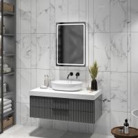 Зеркальный шкаф MIXLINE "Симпл" 500*700 (ШВ) универсальный,механический выкл., светодиодная подсветк