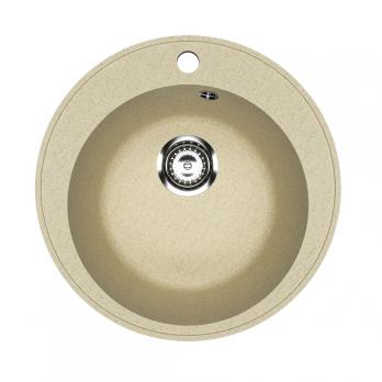 Мойкa ML-GMU01 УЛЬТРА круглая, бежевый камень, 475 мм (глуб. чаши 170)