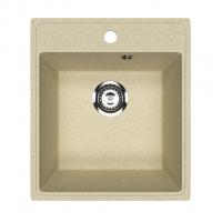 Мойкa ML-GMU02 УЛЬТРА прямоугольная, бежевый камень, 425*485 мм (глуб. чаши 175)