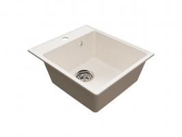 Мойкa ML-GMU02 УЛЬТРА прямоугольная, белый камень, 425*485 мм (глуб. чаши 175)