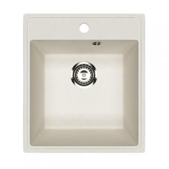 Мойкa ML-GMU02 УЛЬТРА прямоугольная, белый камень, 425*485 мм (глуб. чаши 175)