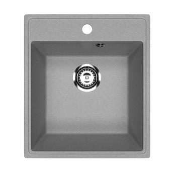 Мойкa ML-GMU02 УЛЬТРА прямоугольная, серый камень, 425*485 мм (глуб. чаши 175)