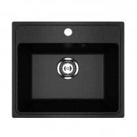 Мойкa ML-GMU03 УЛЬТРА прямоугольная, черный камень, 490*420 мм (глуб. чаши 170)