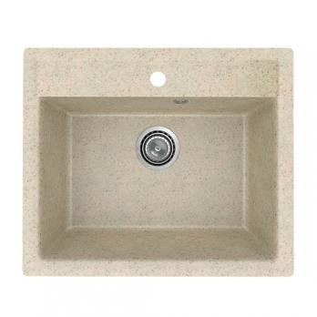 Мойкa ML-GMU04 УЛЬТРА прямоугольная, бежевый камень, 565*495 мм (глуб. чаши 175)