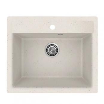 Мойкa ML-GMU04 УЛЬТРА прямоугольная, белый камень, 565*495 мм (глуб. чаши 175)