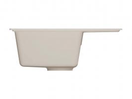 Мойкa ML-GMU05 УЛЬТРА с крылом, белый камень, 575*495 мм (глуб. чаши 190)