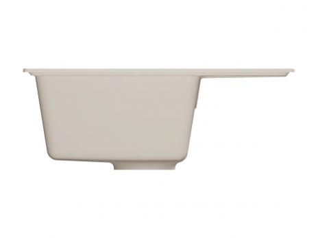 Мойкa ML-GMU05 УЛЬТРА с крылом, белый камень, 575*495 мм (глуб. чаши 190)