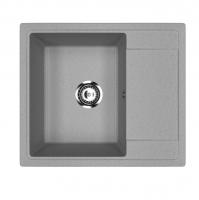 Мойкa ML-GMU05 УЛЬТРА с крылом, серый камень, 575*495 мм (глуб. чаши 190)