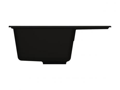 Мойкa ML-GMU05 УЛЬТРА с крылом, черный камень, 575*495 мм (глуб. чаши 190)