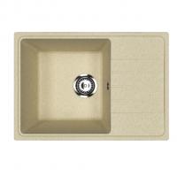 Мойкa ML-GMU06 УЛЬТРА с крылом, бежевый камень, 600*420 мм (глуб. чаши 170)