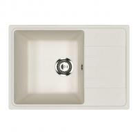 Мойкa ML-GMU06 УЛЬТРА с крылом, белый камень, 600*420 мм (глуб. чаши 170)