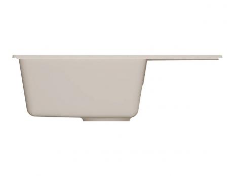 Мойкa ML-GMU06 УЛЬТРА с крылом, белый камень, 600*420 мм (глуб. чаши 170)