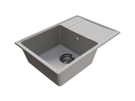 Мойкa ML-GMU06 УЛЬТРА с крылом, серый камень, 600*420 мм (глуб. чаши 170)